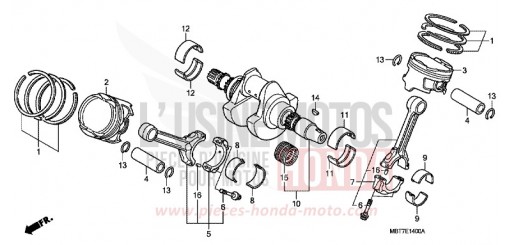 VILEBREQUIN/PISTON XL1000VA de 2010